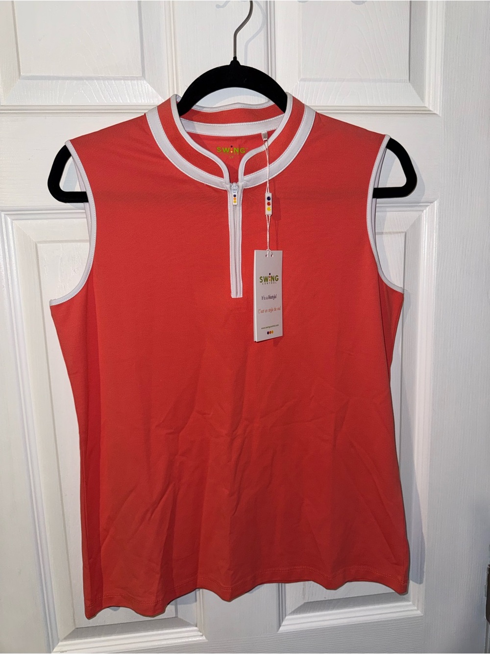 Swing Women's Coral Coral Golf Tank Top Size Small Cooling Stretch NWT NEW